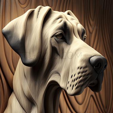 3D model st Great Dane dog (STL)